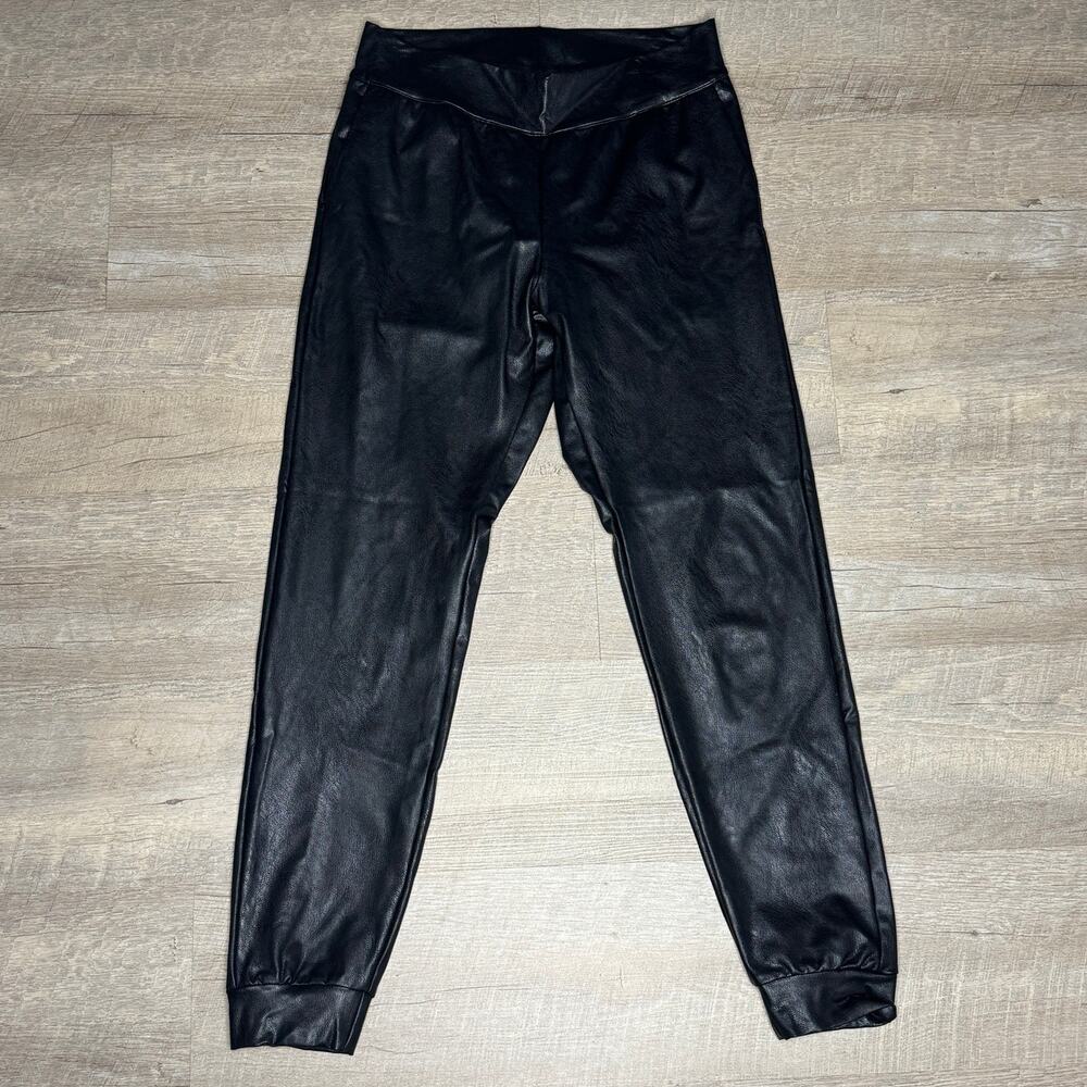 COMMANDO Faux Leather Jogger Minimalist Capsule Slimming Whimsigoth Vegan Black